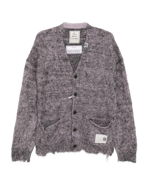 Cardigan À Patch Logo Maison Mihara Yasuhiro pour homme en coloris Gray