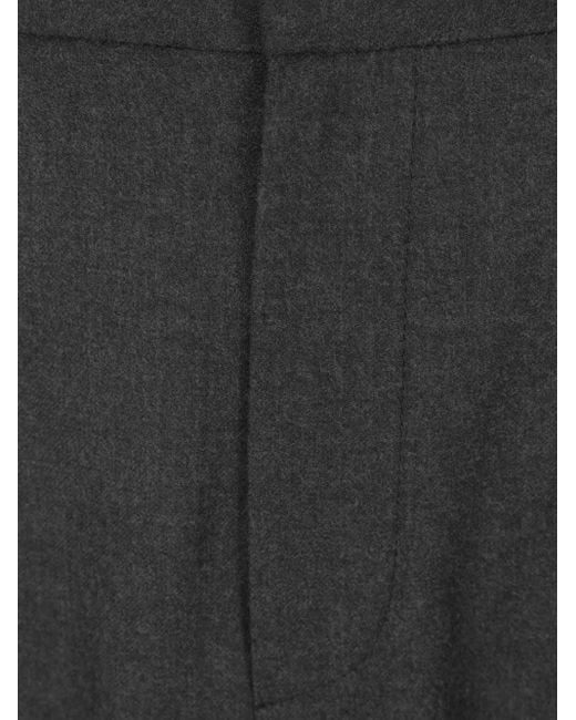 Agnona Gray Elasticated-Waistline Tailored Trousers for men