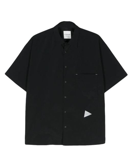 And Wander Overhemd Met Logopatch in het Black voor heren