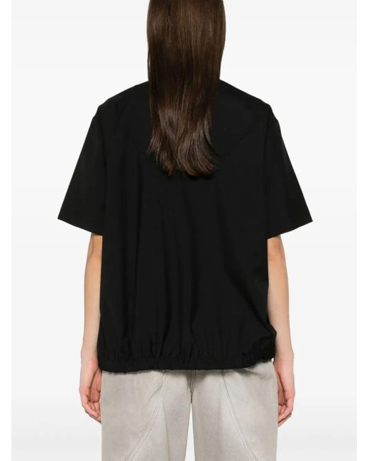 Sacai Black Short-Sleeves Shirt