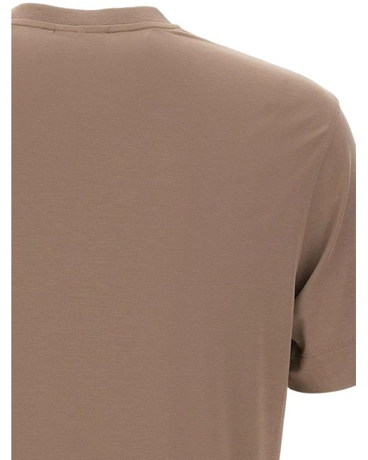 Emporio Armani Brown Logo T-Shirt for men