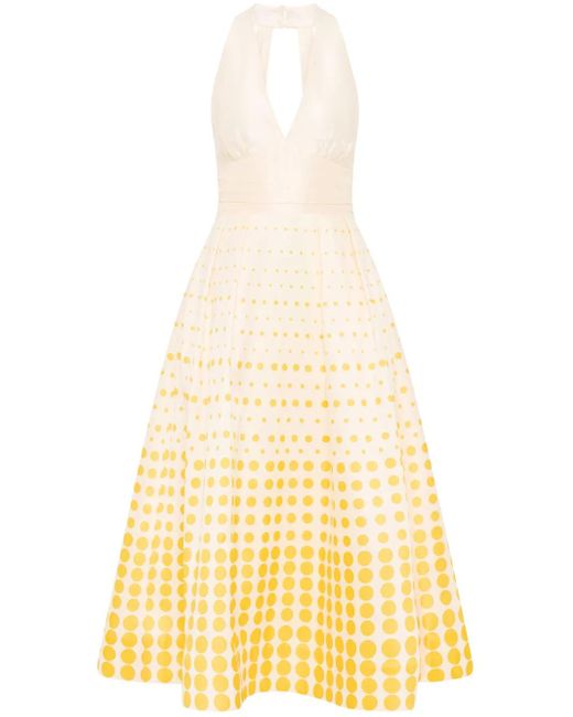 Rebecca Vallance Ottilie Midi-Jurk in het Yellow