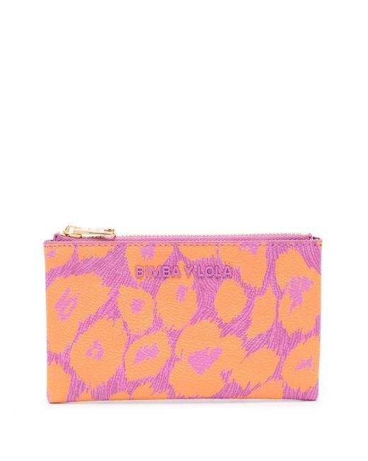 Bimba Y Lola Pink Leopard-print Wallet