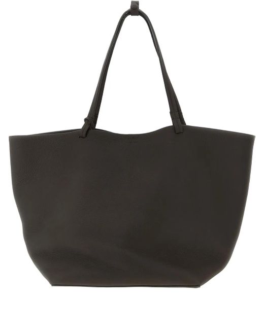 The Row Black Xl Park Leather Tote Bag
