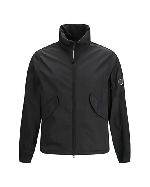 C P Company Black Chrome-R Goggle Jacket for men
