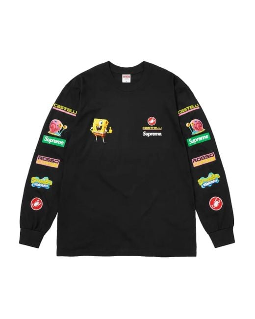Supreme X Spongebob X Castelli Racing Long-Sleeves T-Shirt in