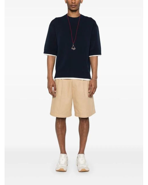 Lanvin Blue Two-Layer T-Shirt for men