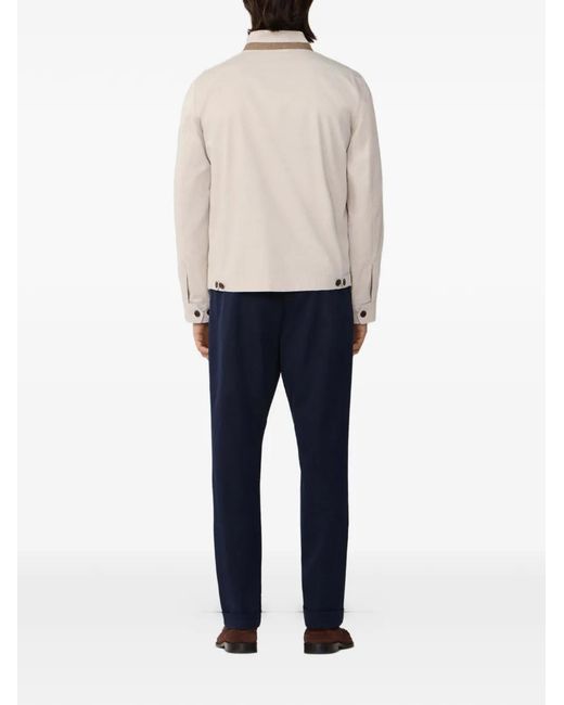 Hackett Natural Logo-Embroidered Harrington Jacket for men