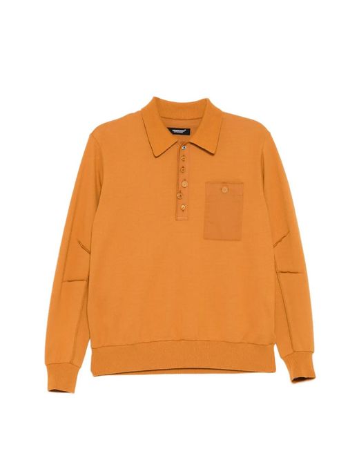 Undercover Orange Cotton Polo Shirt for men