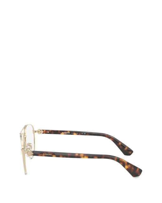 Burberry White Browline Pilot-Frame Glasses for men