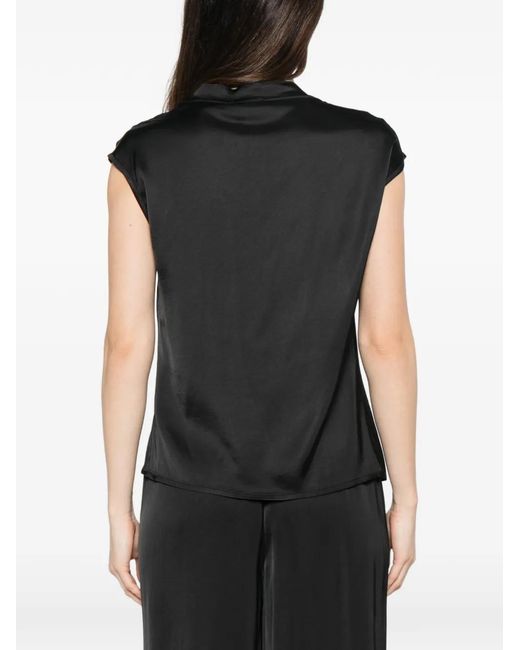Dixie Black Blouse À Design Sans Manches