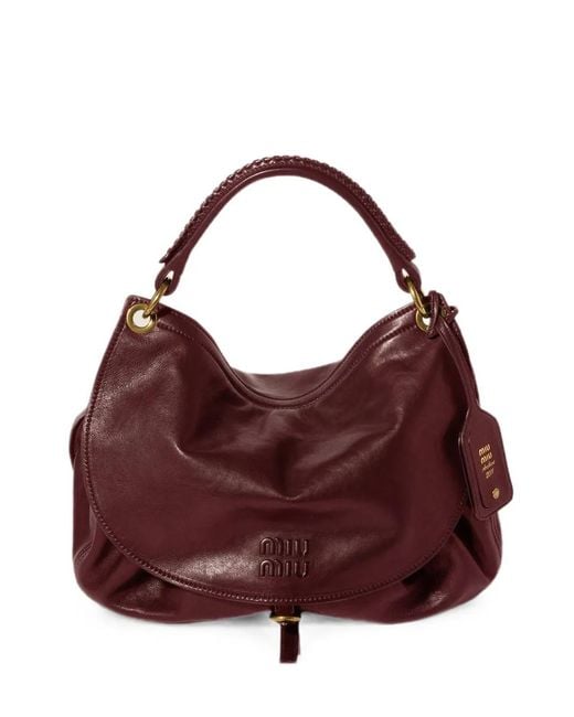 Miu Miu Purple Rendez-Vous Leather Bag