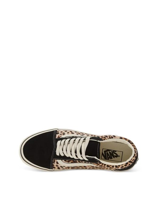 Vans White Old Skool Leopard-Print Sneakers