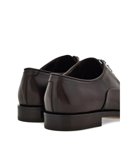 Ferragamo Brown Cap-Toe Lace-Up Oxford Shoes for men