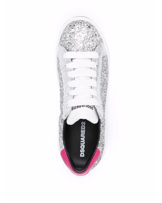 Baskets À Paillettes DSquared² en coloris White