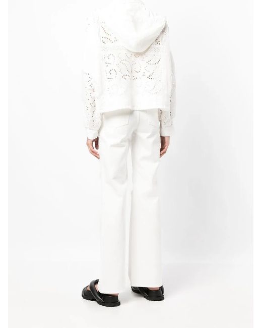 Goen.J White Cropped Hooded Jacket