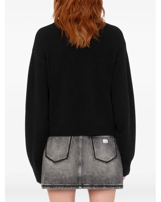 Love Moschino Black Inlaid Wool Sweater