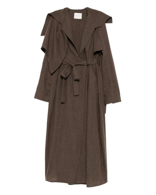 Yehuafan Brown Wool Coat