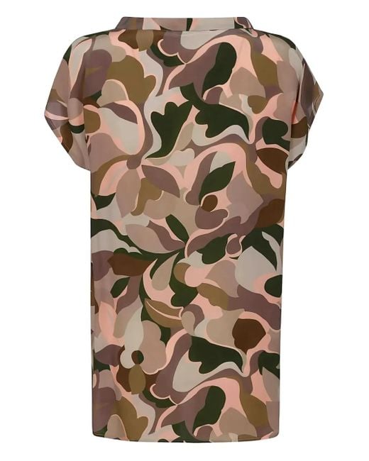 Aspesi Gray Abstract-Print Blouse