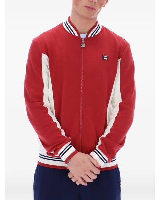 Fila Red Settanta Jkt Baseball Track Jacket for men