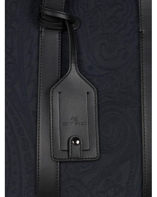 メンズ Etro パドロック ボストンバッグ Black