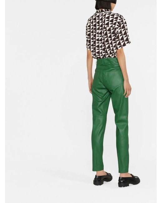 Blanca Vita Green Hose Aus Faux-Leder