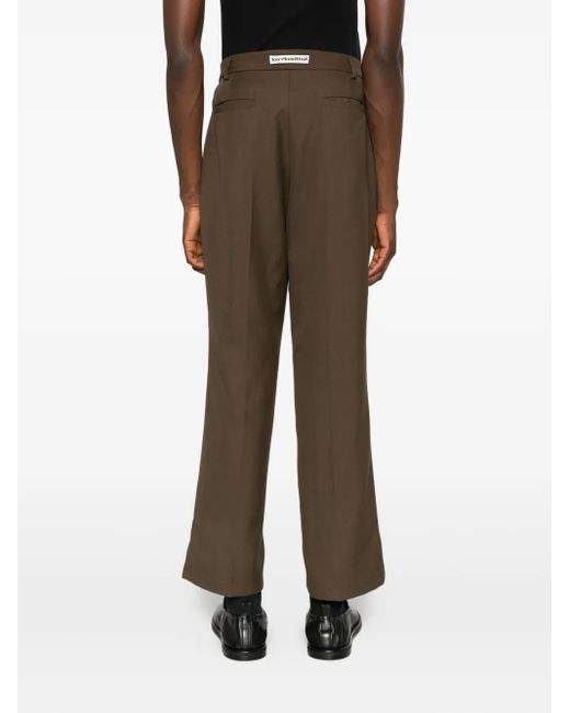 Notrainproof Brown Pressed-Crease Trousers for men