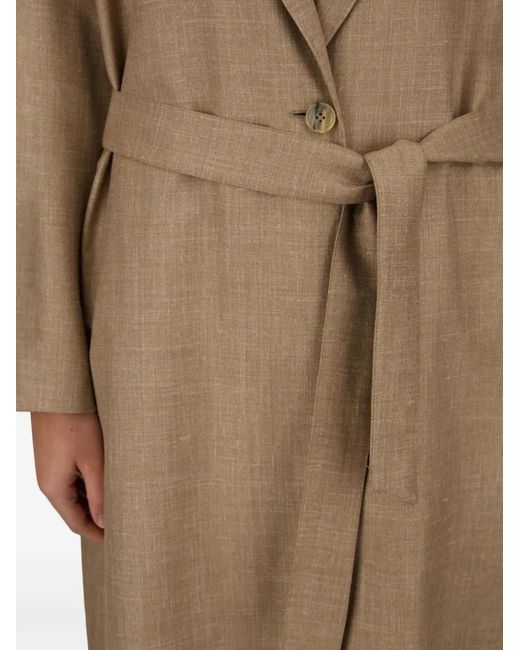Herno Natural Belted Single-Breasted Coat