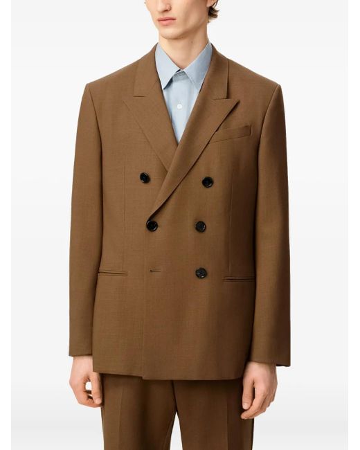 AMI Green Double-Breasted Blazer for men