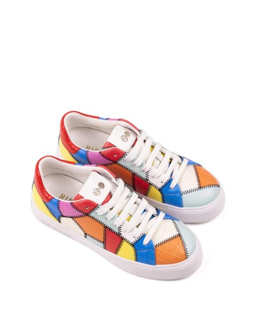 HIDE & JACK Orange Leather Sneakers