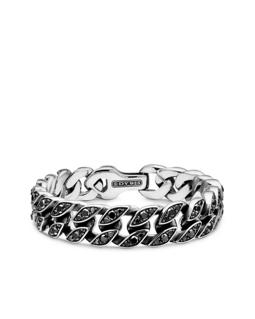 David Yurman White Sterling Curb Chain Bracelet (14.5Mm) for men