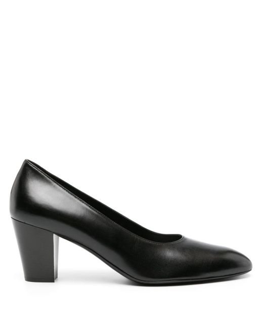The Row Black Luisa 65 Leather Pumps