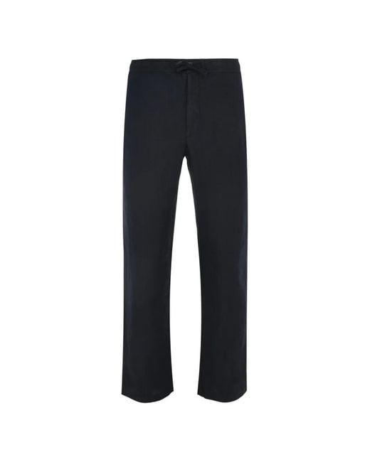 120% Lino Blue Pantalon À Lien De Resserrage for men