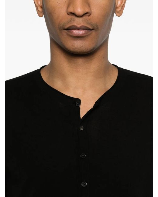 Roberto Collina Black Button Knitwear for men