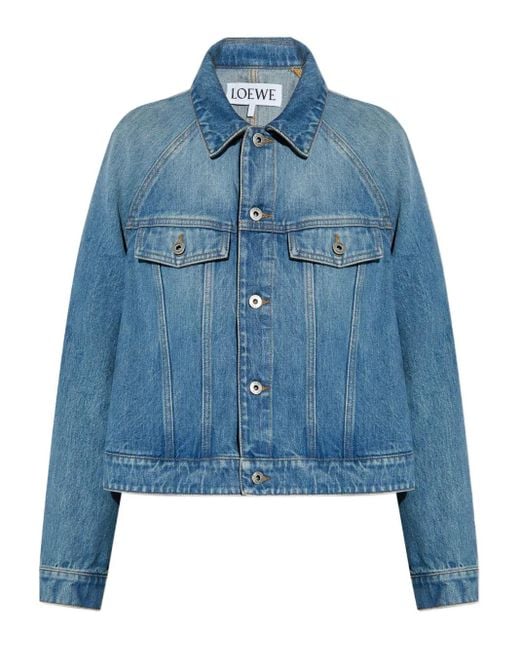 Giacca Denim Con Maniche Raglan di Loewe in Blue
