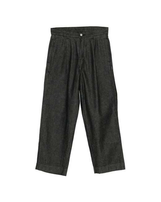 Neighborhood Gray Pleated Denim Jeans for men
