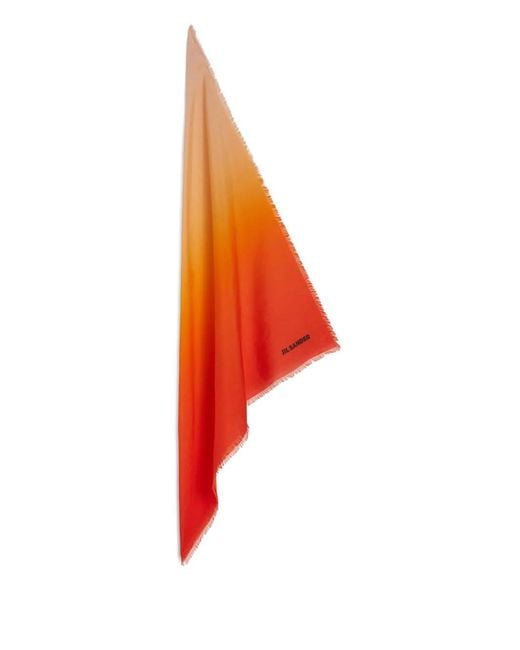 Jil Sander Orange Gradient-Effect Scarf for men
