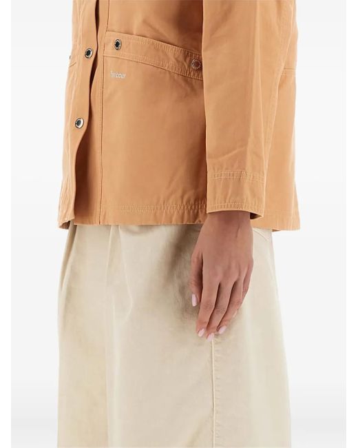Giacca Con Colletto A Coste di Barbour in Natural