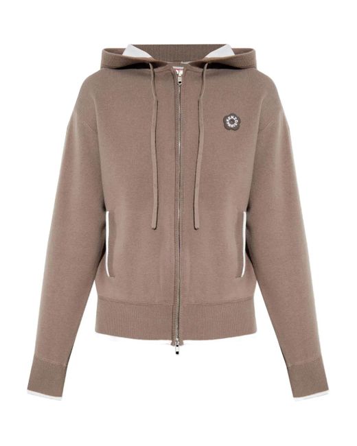KENZO フローラルロゴ パーカー Brown