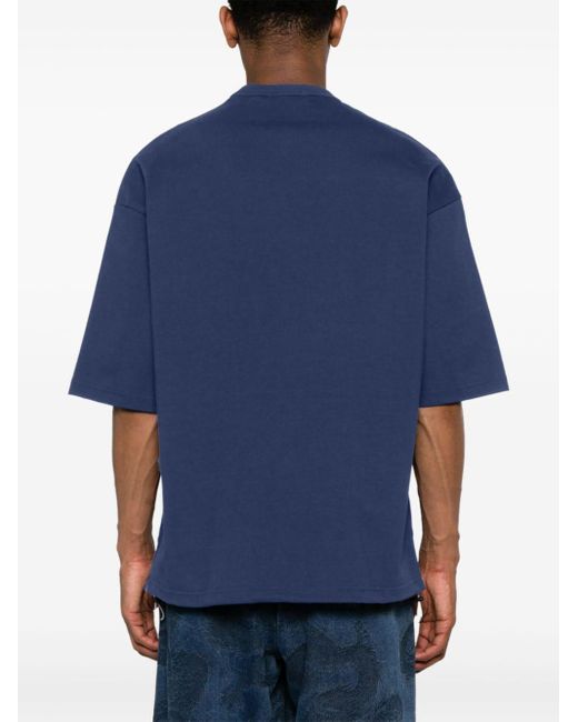 Comme des Garçons Blue Drawstring Cotton T-shirt for men