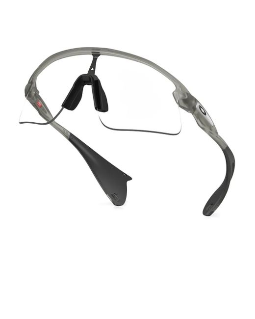 Oakley Gray Oversized-Frame Clear-Lens Sunglasses