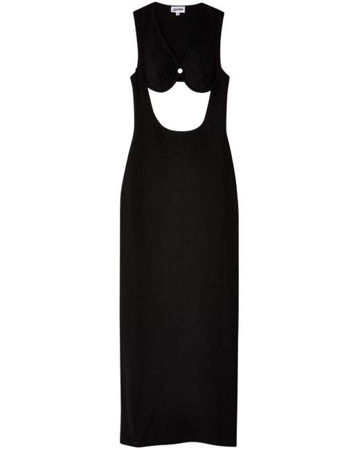 Jean Paul Gaultier Black Madonna Jersey Maxi Dress