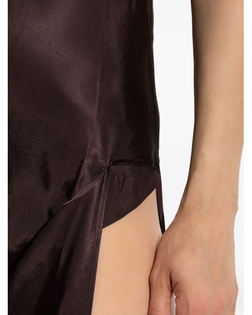 Vetements Purple Maxikleid mit seitlichem Schlitz