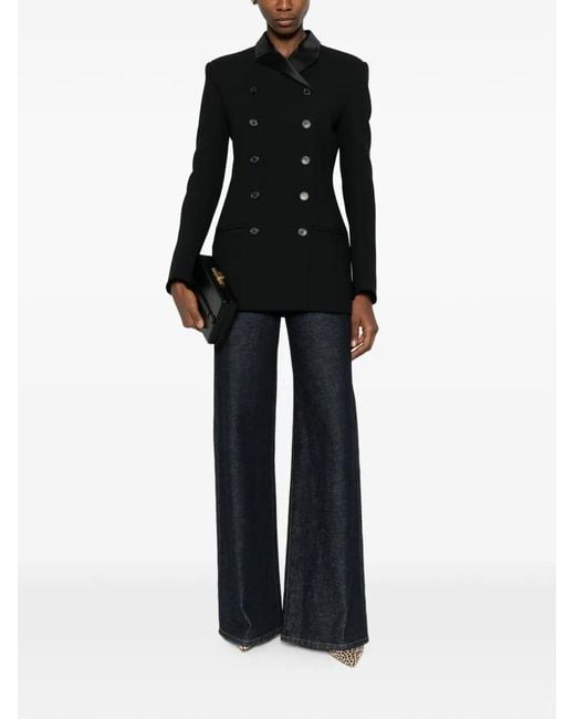 Khaite Black Sabel Double-Breasted Jacket