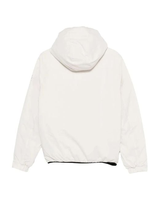 Ecoalf White Hooded Zip Jacket for men