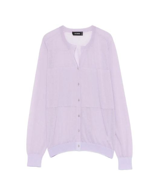 Cividini Purple Ebano Button Cardigan
