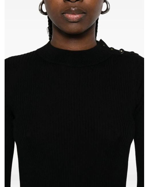 Maglione A Coste di Forte Forte in Black