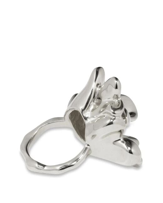 Completedworks White Sculpturaler Statement Ring