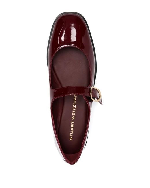 Stuart Weitzman Red Loralei Ballet Flats