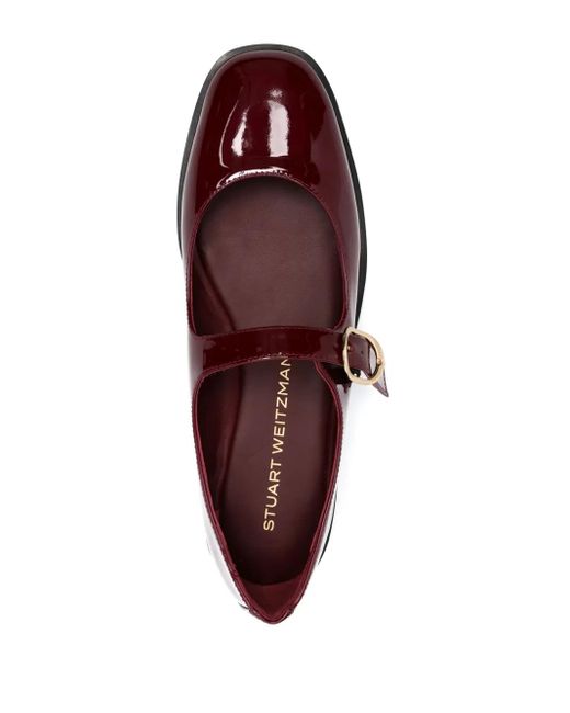 Stuart Weitzman Red Loralei Ballet Flats